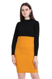 Tfunny Fashion Women's High Neck Full Sleeve Bodycon Dress