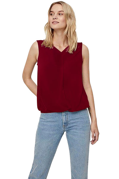 Tfunny Fashion Women's V-Neck Plain Top & T-Shirt