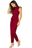 Tfunny Fashion Women's Maroon Maxi Jumpsuit