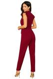 Tfunny Fashion Women's Maroon Maxi Jumpsuit